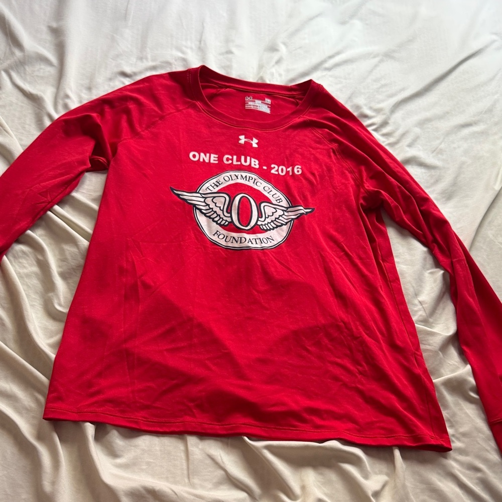 Under armour Olympic club Red Long Sleeve Tee